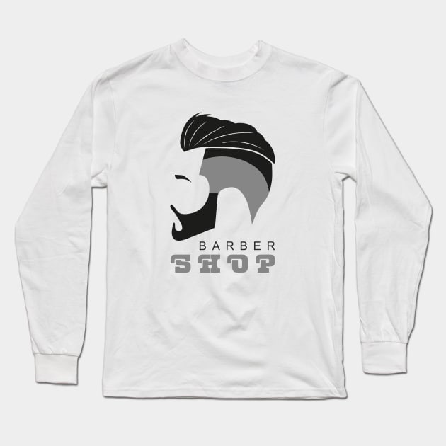 Barber Long Sleeve T-Shirt by Nohtlus